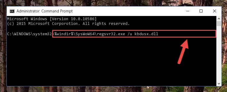 Creating a new registry for the Kbdusx.dll file in the Windows Registry Editor