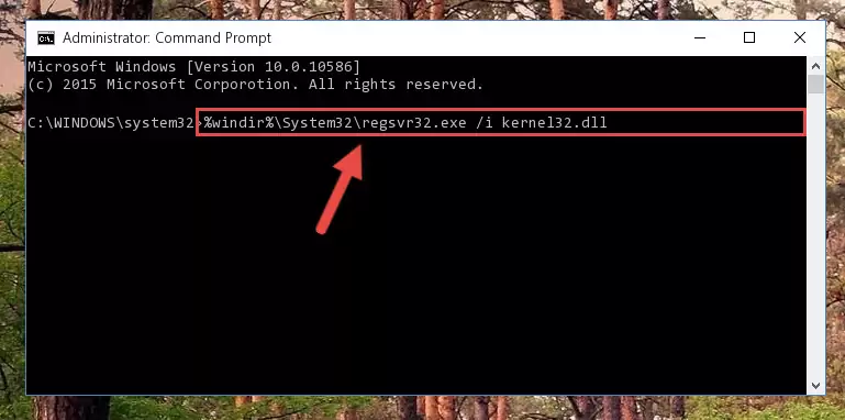 Uninstalling the Kernel32.dll file from the system registry