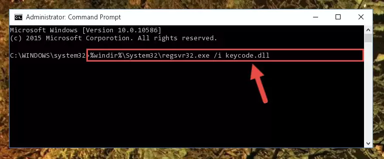 Deleting the Keycode.dll file's problematic registry in the Windows Registry Editor