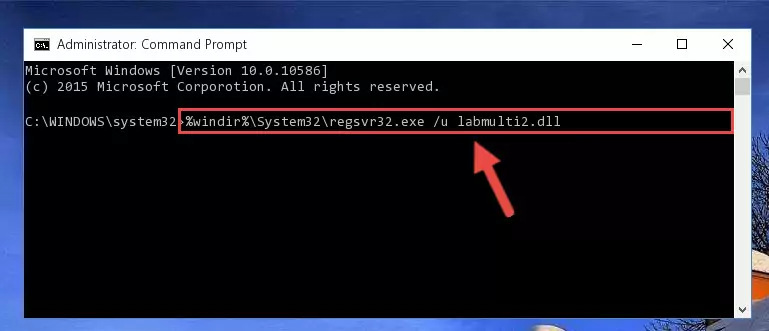 Creating a new registry for the Labmulti2.dll file in the Windows Registry Editor