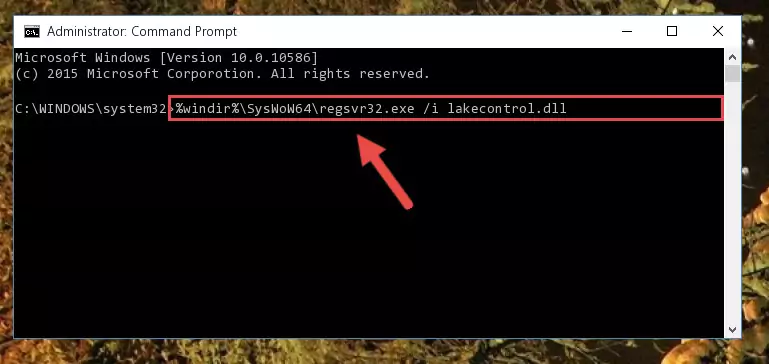 Uninstalling the damaged Lakecontrol.dll file's registry from the system (for 64 Bit)