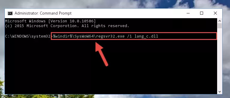 Uninstalling the Lang_c.dll file's broken registry from the Registry Editor (for 64 Bit)