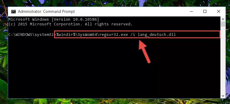 Uninstalling the Lang_deutsch.dll file's problematic registry from Regedit (for 64 Bit)