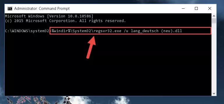 Making a clean registry for the Lang_deutsch (neu).dll library in Regedit (Windows Registry Editor)