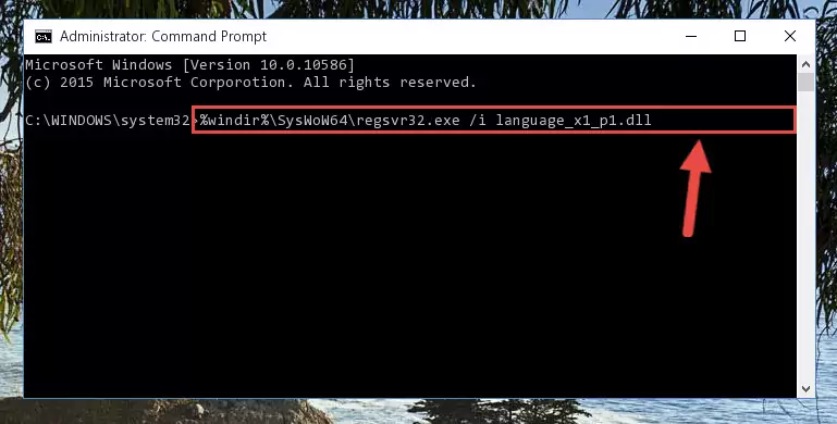 Cleaning the problematic registry of the Language_x1_p1.dll library from the Windows Registry Editor