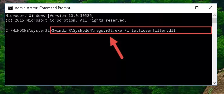 Uninstalling the Latticearfilter.dll file's problematic registry from Regedit (for 64 Bit)
