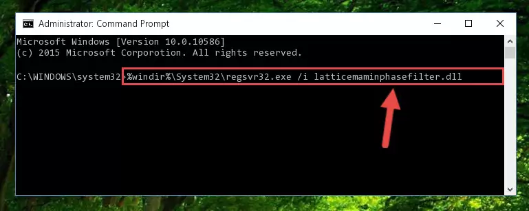Creating a clean and good registry for the Latticemaminphasefilter.dll file (64 Bit için)