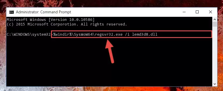 Uninstalling the Lemd3d8.dll file's broken registry from the Registry Editor (for 64 Bit)