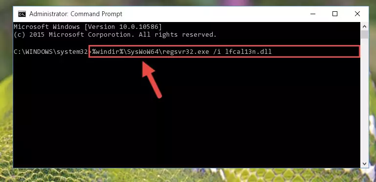 Uninstalling the Lfcal13n.dll file from the system registry