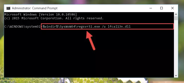 Creating a new registry for the Lfcal13n.dll file in the Windows Registry Editor