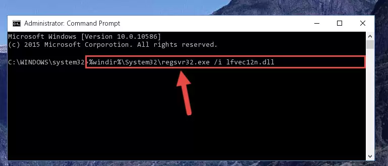 Uninstalling the Lfvec12n.dll file from the system registry