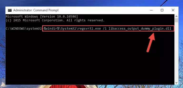 Cleaning the problematic registry of the Libaccess_output_dummy_plugin.dll library from the Windows Registry Editor