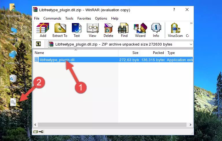 Copying the Libfreetype_plugin.dll file into the software's file folder