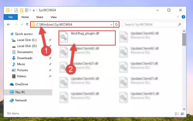Pasting the Libid3tag_plugin.dll library into the Windows/sysWOW64 directory