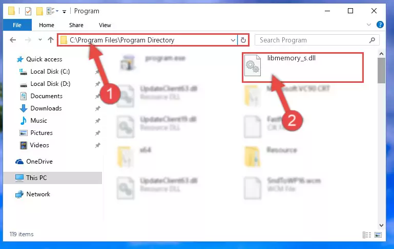 Choosing the Libmemory_s.dll library