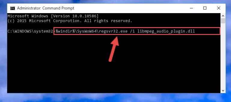 Uninstalling the broken registry of the Libmpeg_audio_plugin.dll library from the Windows Registry Editor (for 64 Bit)