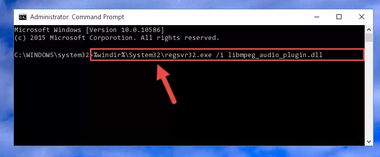 Deleting the damaged registry of the Libmpeg_audio_plugin.dll