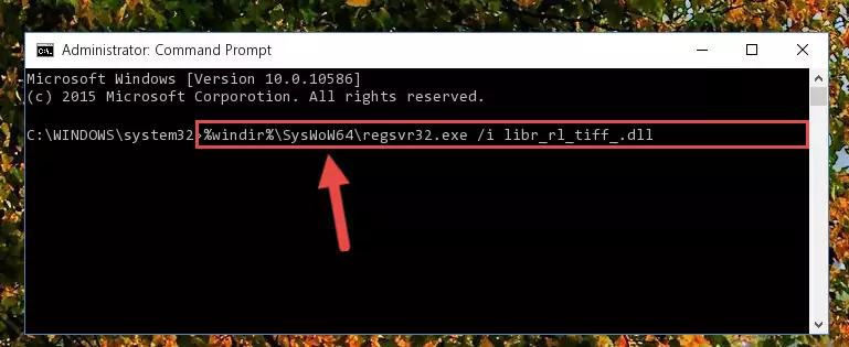 Deleting the Libr_rl_tiff_.dll library's problematic registry in the Windows Registry Editor