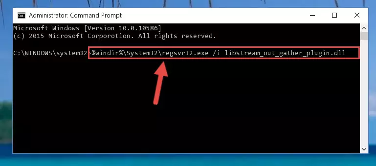 Deleting the Libstream_out_gather_plugin.dll file's problematic registry in the Windows Registry Editor