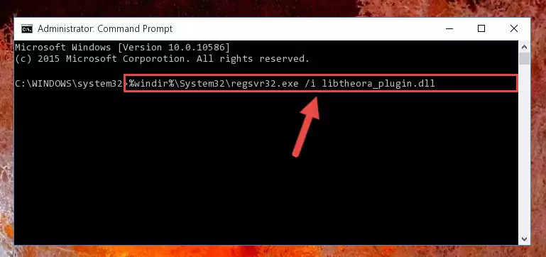 Reregistering the Libtheora_plugin.dll library in the system (for 64 Bit)