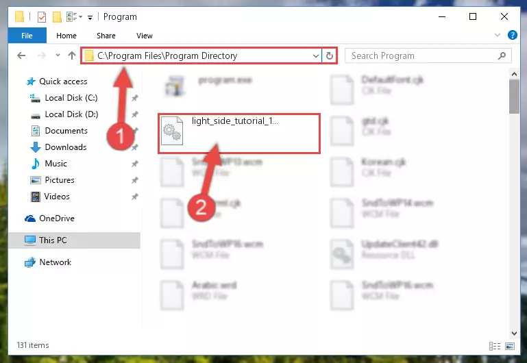Choosing the Light_side_tutorial_1.dll file