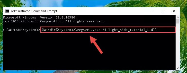 Uninstalling the Light_side_tutorial_1.dll file from the system registry