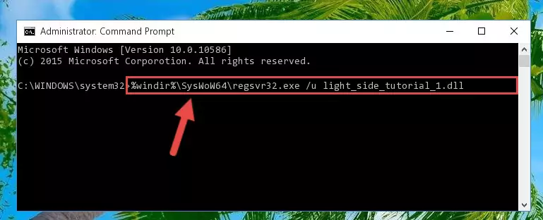 Creating a clean registry for the Light_side_tutorial_1.dll file (for 64 Bit)