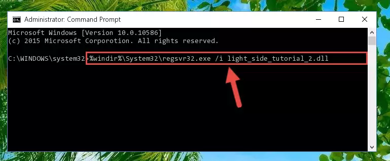 Creating a clean registry for the Light_side_tutorial_2.dll library (for 64 Bit)