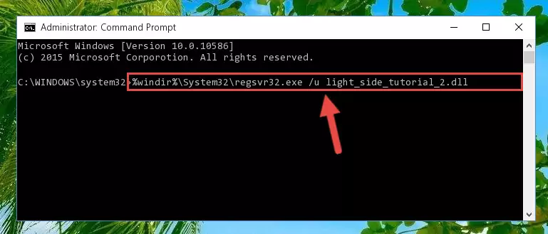 Extracting the Light_side_tutorial_2.dll library from the .zip file