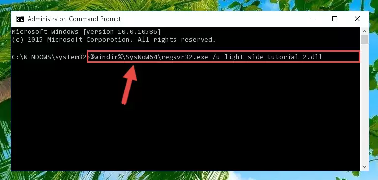 Creating a new registry for the Light_side_tutorial_2.dll library in the Windows Registry Editor