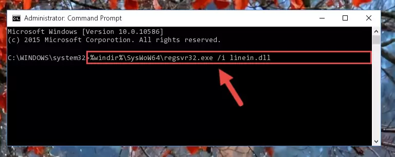 Uninstalling the Linein.dll library from the system registry