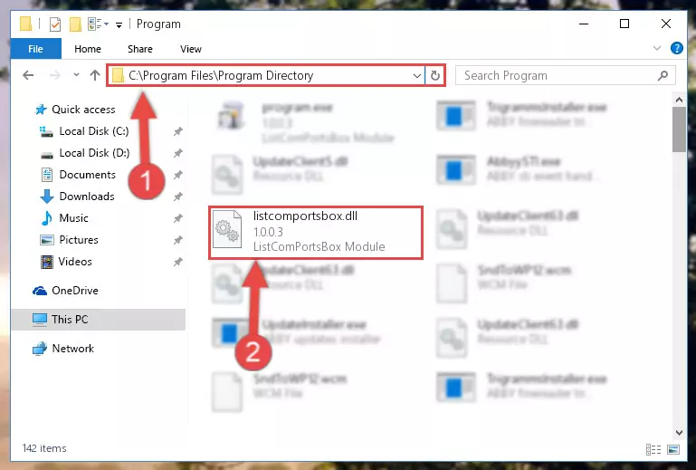 Uninstalling the Listcomportsbox.dll library's broken registry from the Registry Editor (for 64 Bit)