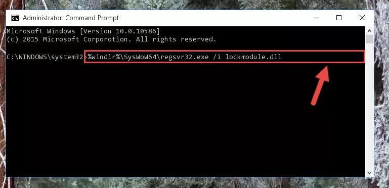Deleting the Lockmodule.dll library's problematic registry in the Windows Registry Editor