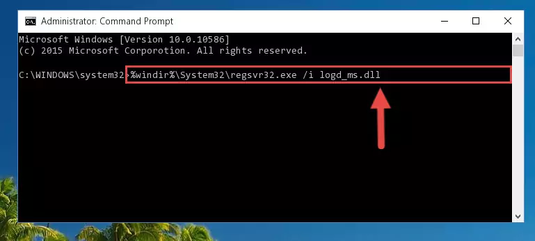 Deleting the damaged registry of the Logd_ms.dll