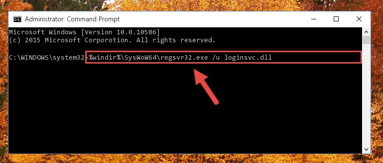 Creating a clean registry for the Loginsvc.dll file (for 64 Bit)