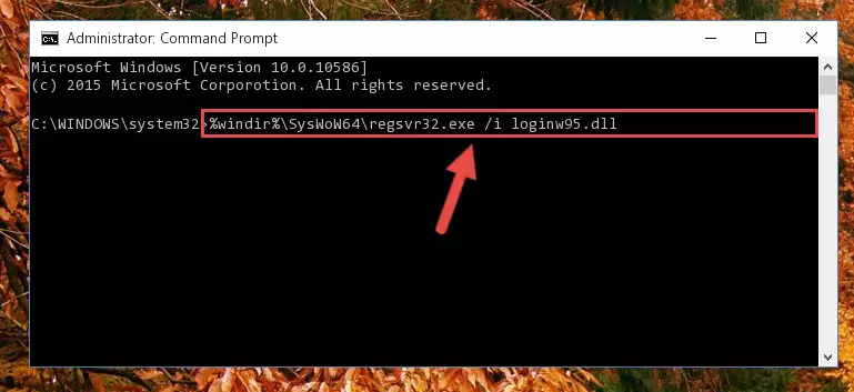 Cleaning the problematic registry of the Loginw95.dll library from the Windows Registry Editor