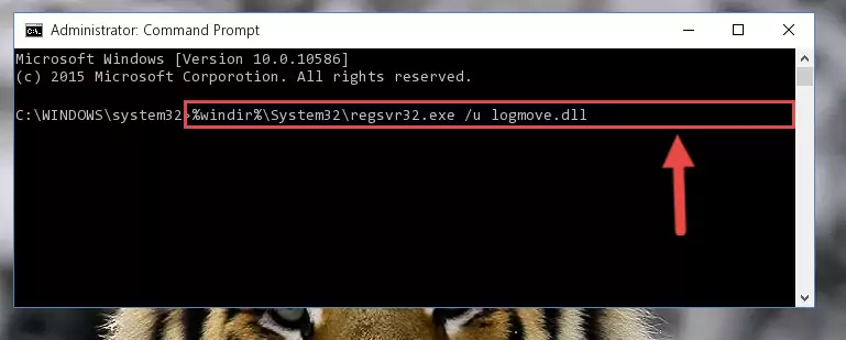 Reregistering the Logmove.dll file in the system