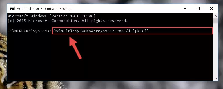Uninstalling the Lpk.dll file's broken registry from the Registry Editor (for 64 Bit)