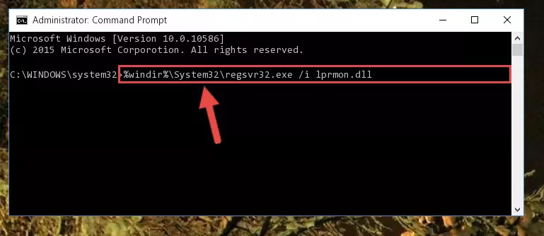 Reregistering the Lprmon.dll library in the system (for 64 Bit)