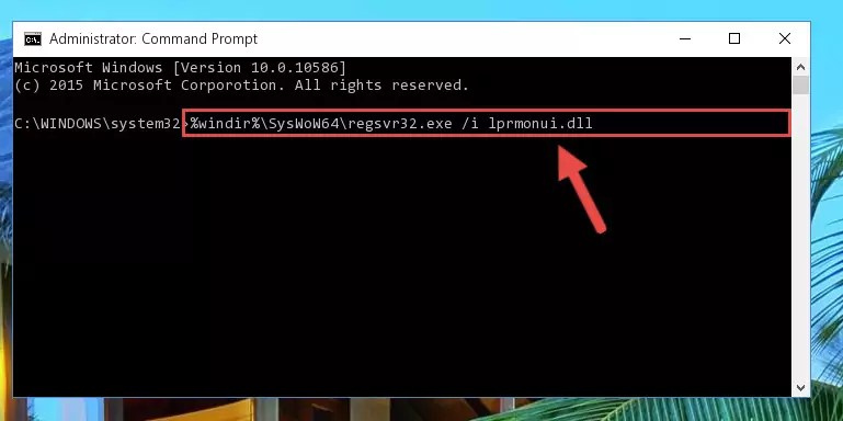 Deleting the Lprmonui.dll library's problematic registry in the Windows Registry Editor