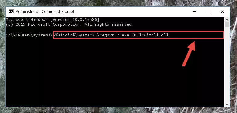 Extracting the Lrwizdll.dll library from the .zip file