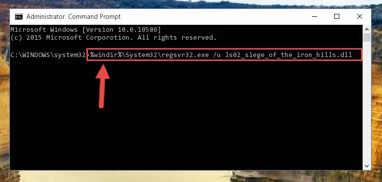 Extracting the Ls02_siege_of_the_iron_hills.dll library from the .zip file