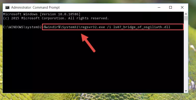 Reregistering the Ls07_bridge_of_osgiliath.dll library in the system (for 64 Bit)