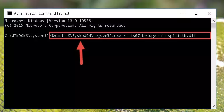 Cleaning the problematic registry of the Ls07_bridge_of_osgiliath.dll library from the Windows Registry Editor