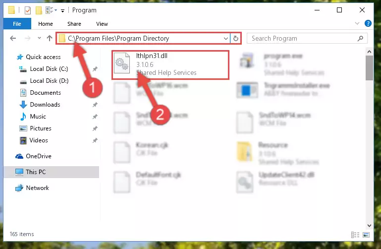 Uninstalling the Lthlpn31.dll library's broken registry from the Registry Editor (for 64 Bit)