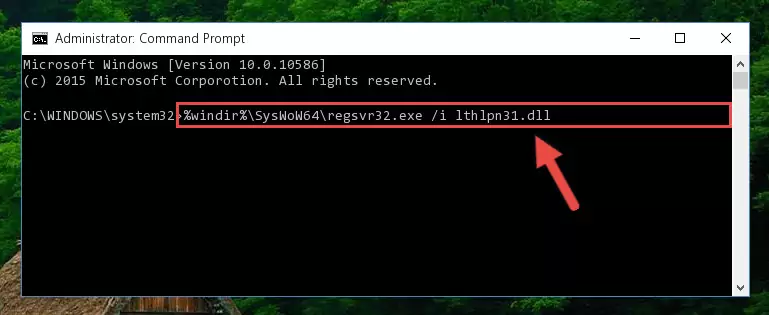 Deleting the Lthlpn31.dll library's problematic registry in the Windows Registry Editor