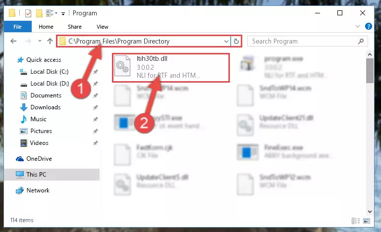 Uninstalling the damaged Ltih30tb.dll file's registry from the system (for 64 Bit)