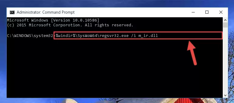 Deleting the M_ir.dll file's problematic registry in the Windows Registry Editor