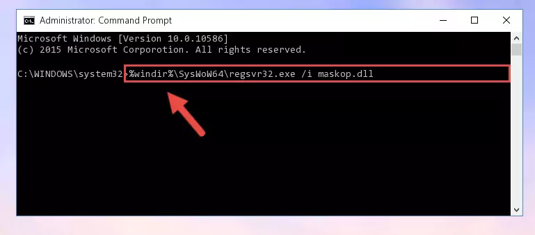 Uninstalling the Maskop.dll file's problematic registry from Regedit (for 64 Bit)