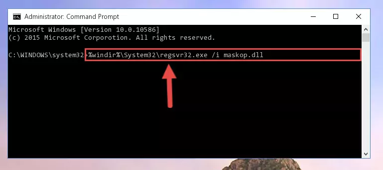 Deleting the damaged registry of the Maskop.dll